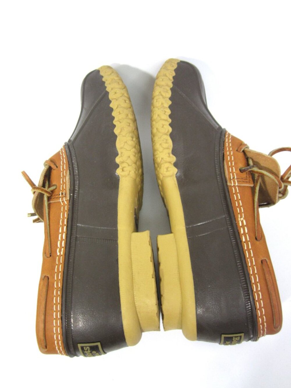 L.L. Bean Rubber Moccasin Moc Men's Size 9M Brown Made USA Maine Duck Shoes - Picture 8 of 12